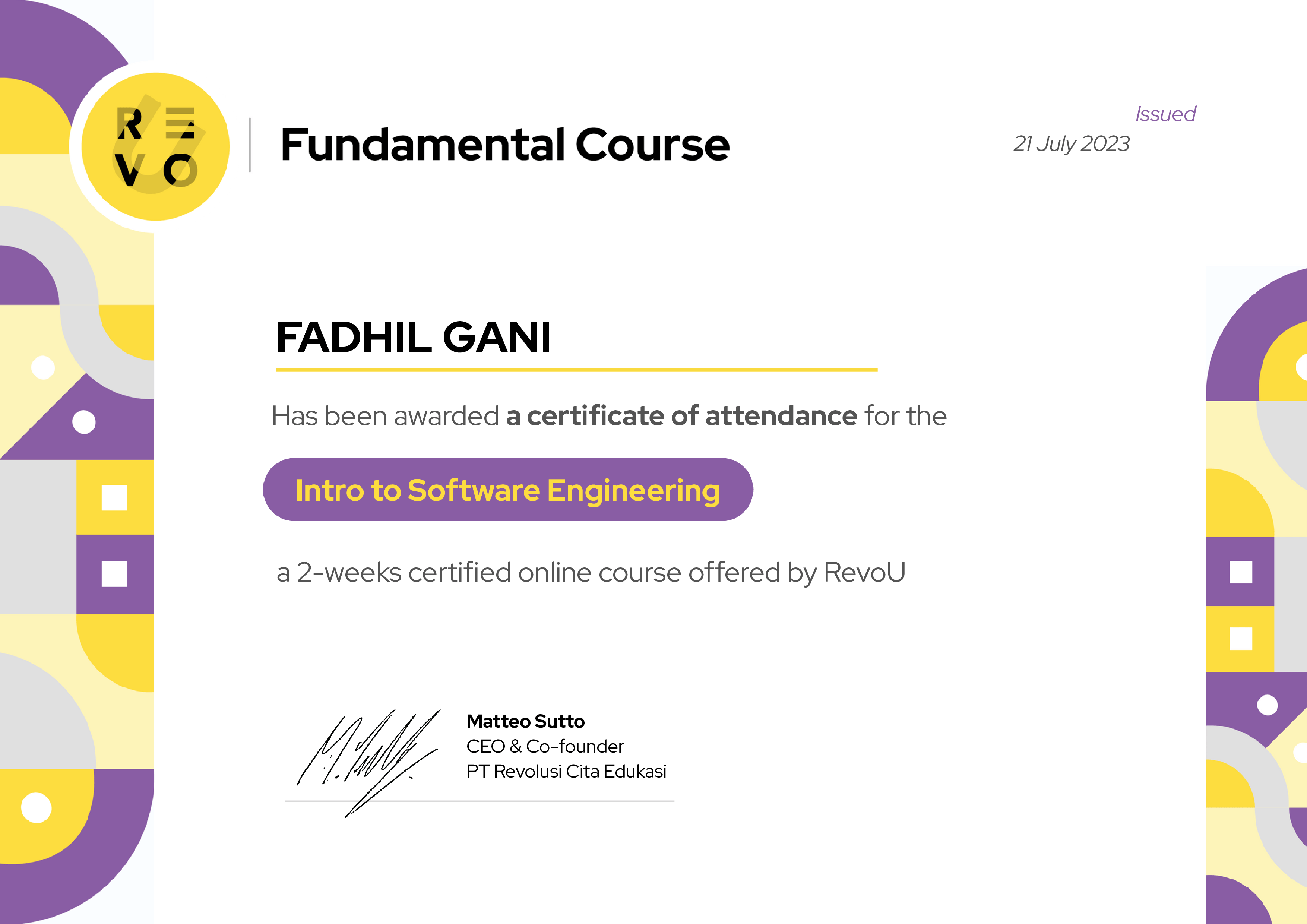 Intro to Sofware Engineering